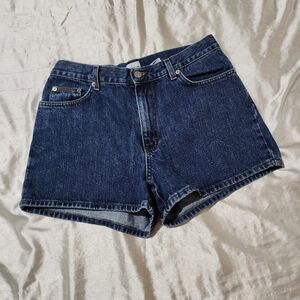Calvin Klein Dark Wash Mid Rise 3" Inseam Blue Jean Denim Shorts